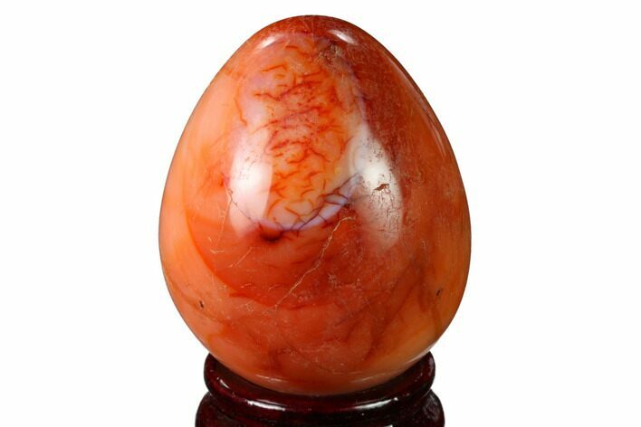 Colorful, Polished Carnelian Agate Egg - Madagascar #172715